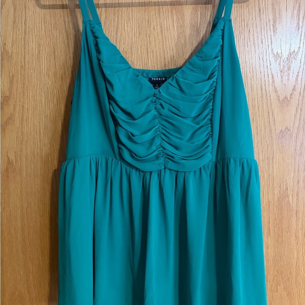 Torrid Green Ruched Camisole